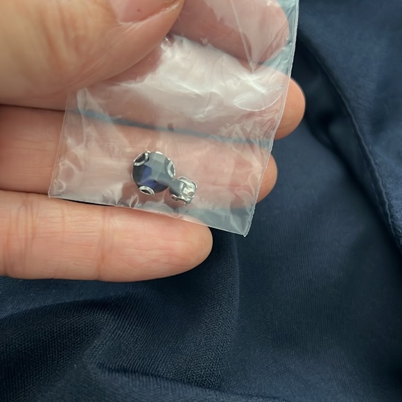 PAPELL STUDIO Beaded Knit Crepe Gown Navy Sz 6P - Picture 10 of 16